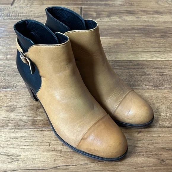 Wolverine 1000 Mile x Samantha Pleet Artist Heel Boots Tan & Black Leather 8.5 - Picture 8 of 14